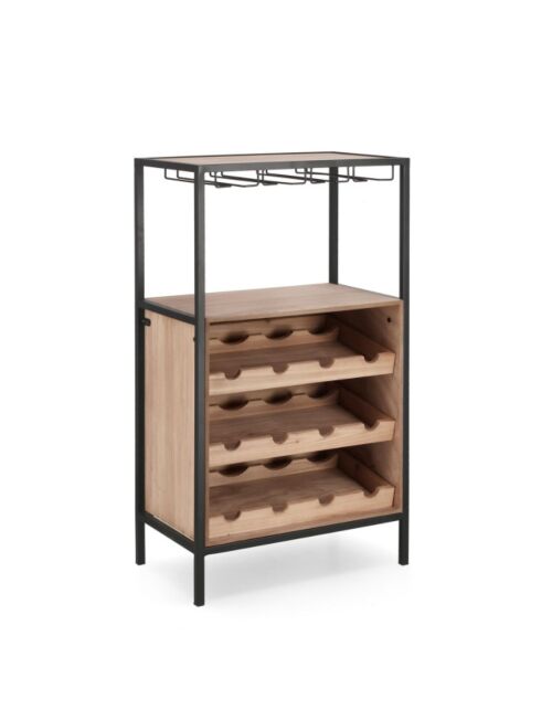 BIZZOTTO Portabottiglie 12 bottiglie ISAAC nero 91 cm