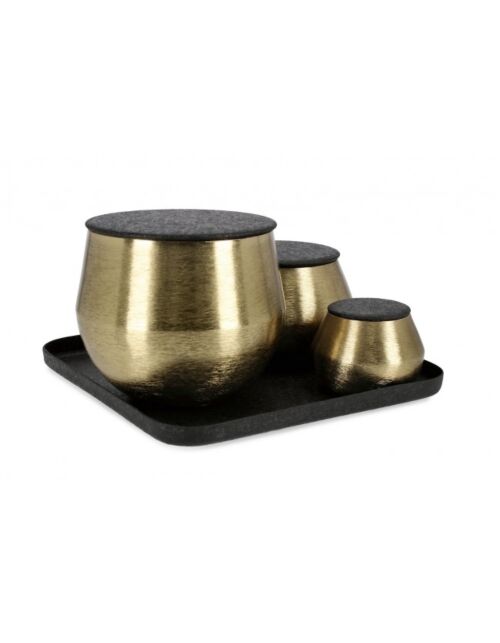 BIZZOTTO SET3 SCATOLA KAMYA - VASSOIO C-COP OR NE