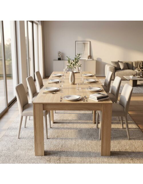 Tavolo consolle allungabile DAVE Naturale 50–300 × 90