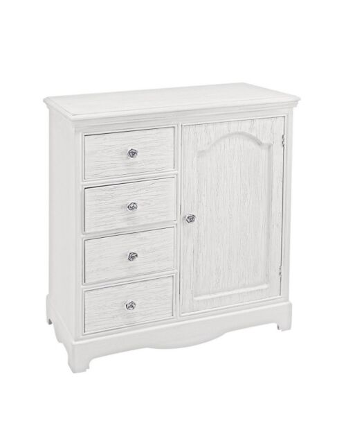 BIZZOTTO credenza con 1 anta e 4 cassetti BLANC