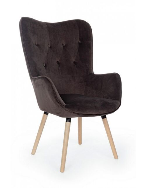 BIZZOTTO POLTRONA JULIET VELVET GRIGIO MARMOTTA