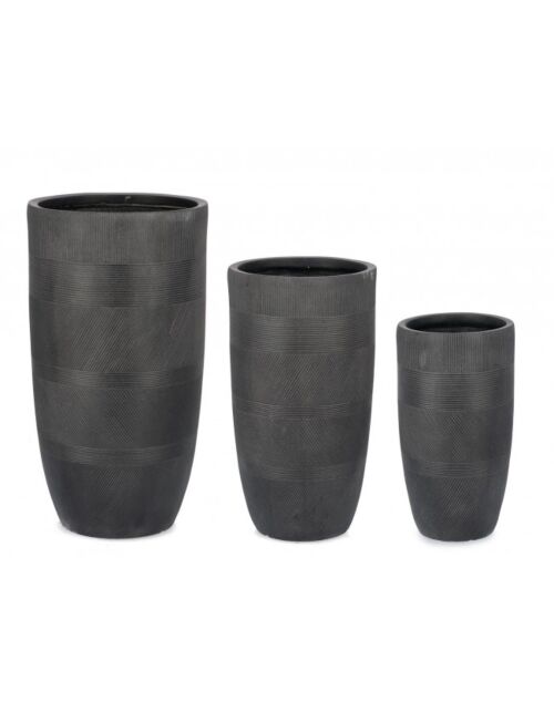 BIZZOTTO SET3 P.VASO RIGO TO ANTRACITE ALTO