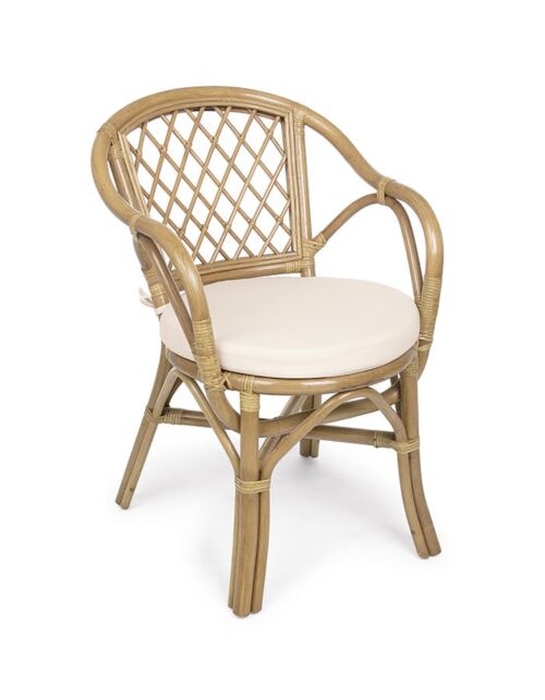 BIZZOTTO Poltrona ATHINA con cuscino - 0671116 (rattan naturale)