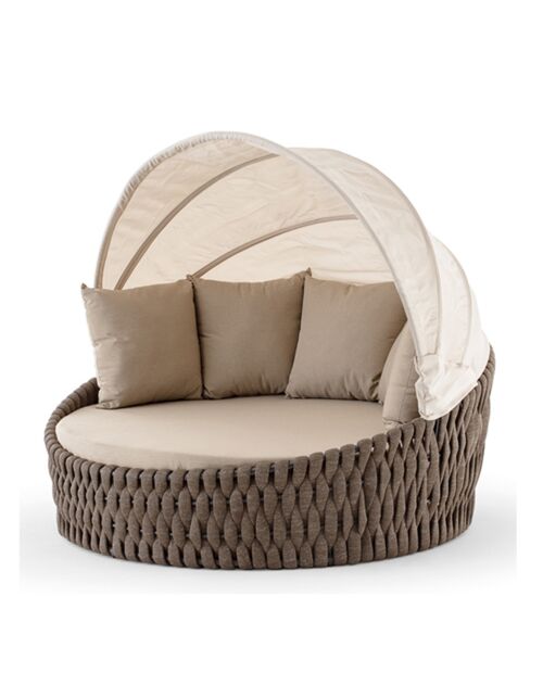Lettino – Daybed EDEN con cuscini e parasole