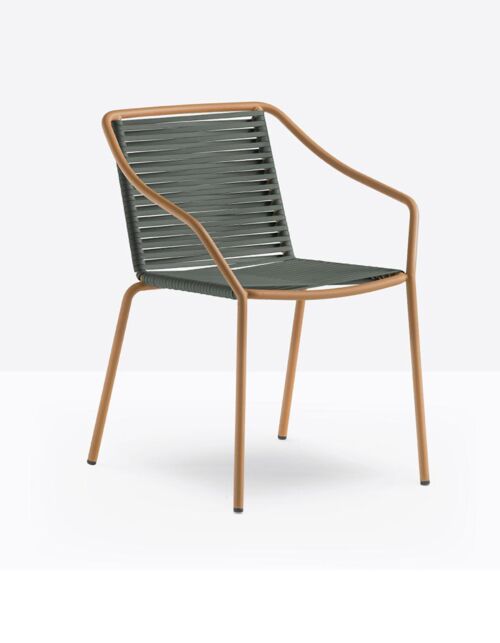 PEDRALI sedia da giardino con braccioli PHILIA 3905 – impilabile