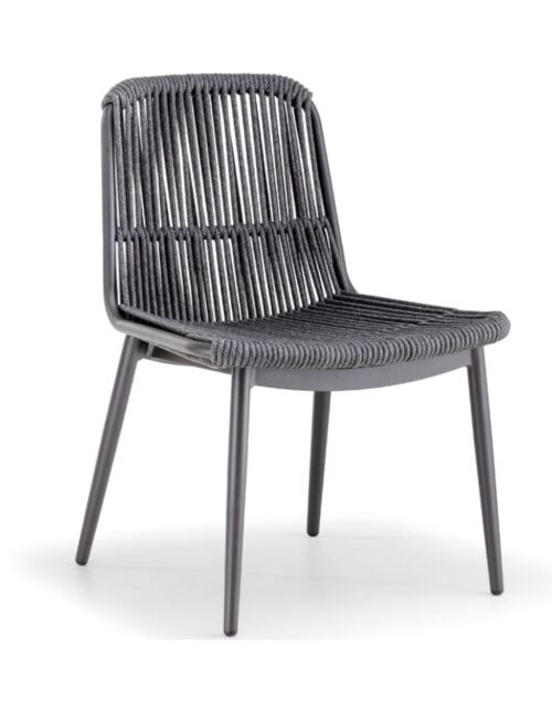 SEDIA DA GIARDINO COMO IN ALLUMINIO E RATTAN ARTIFICIALE CON CUSCINO