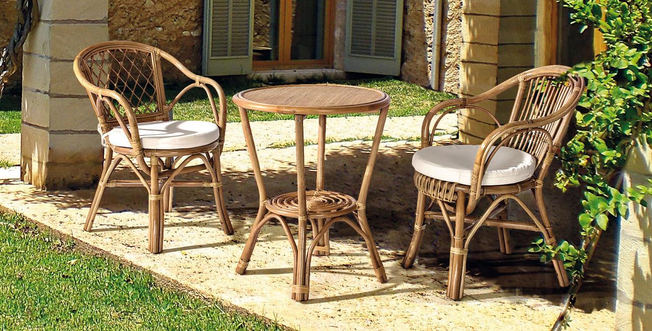 Poltrona ATHINA con cuscino - 0671116 (rattan naturale)