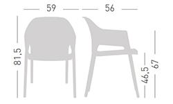 Dimensioni poltrona Minush