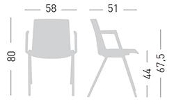 Sedia Jubel IVB dimensioni