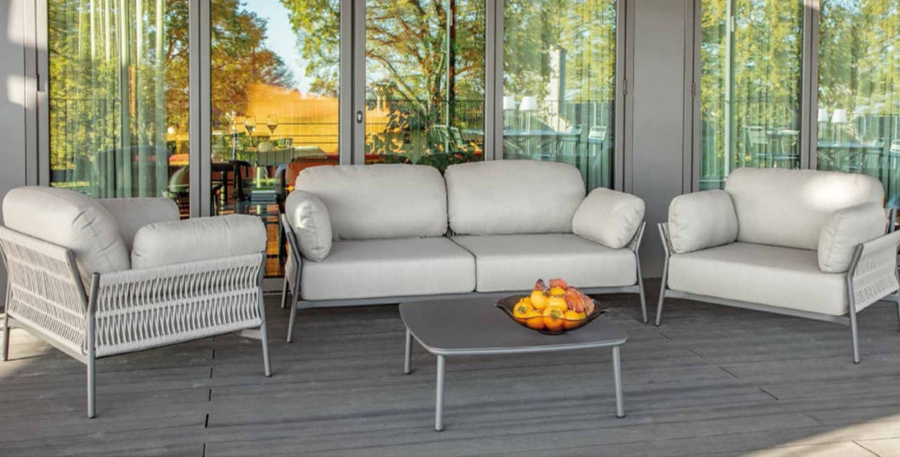Divano da giardino EASY set da 4 pezzi
